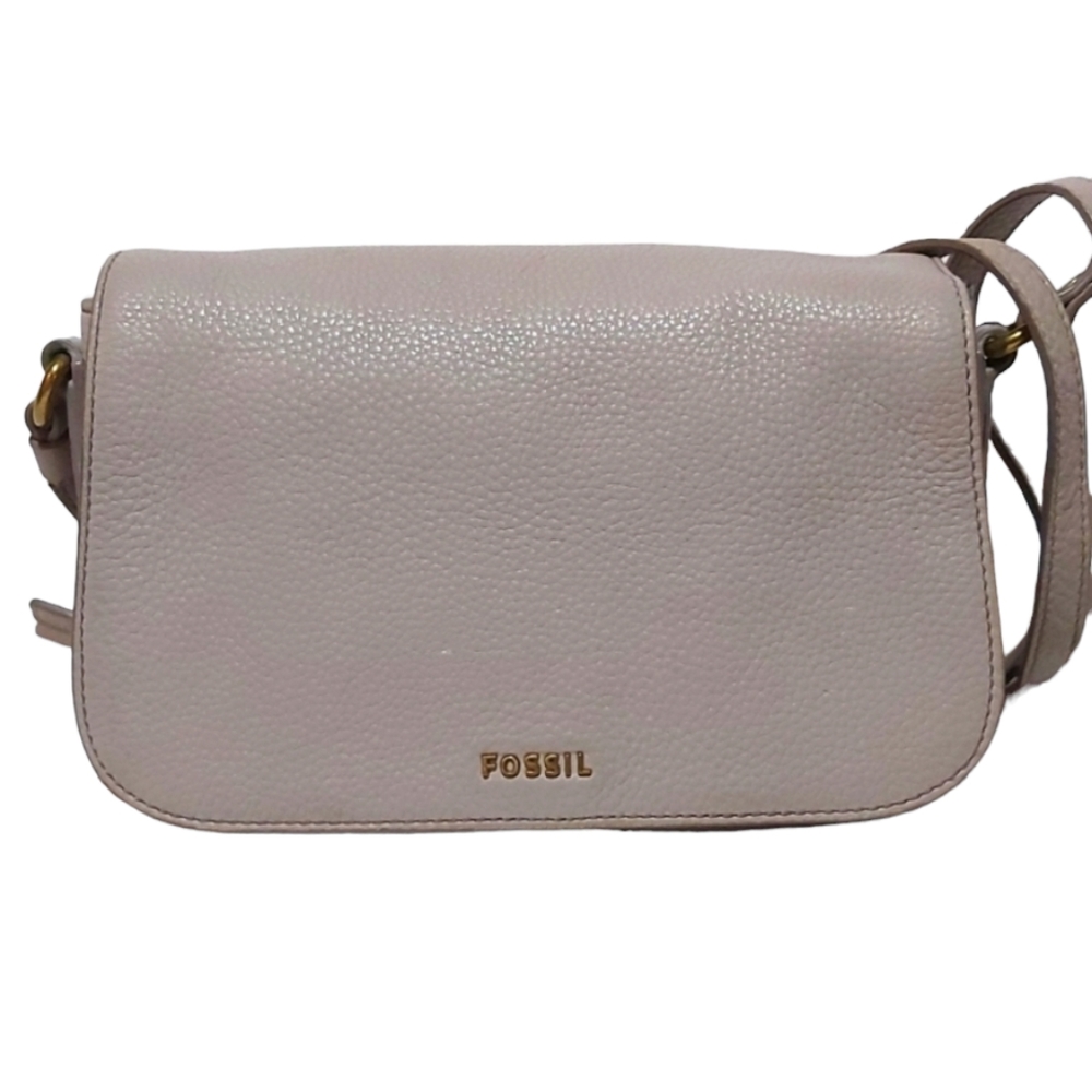 FOSSIL LEATHER CROSSBODY BAG!